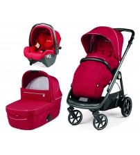 Carucior 3 in 1 Peg Perego Veloce, SLK, 0 - 22 kg, Red Shine, Rosu